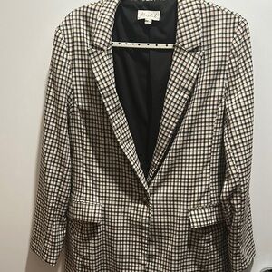 Plaid Women's Blazer Jacket